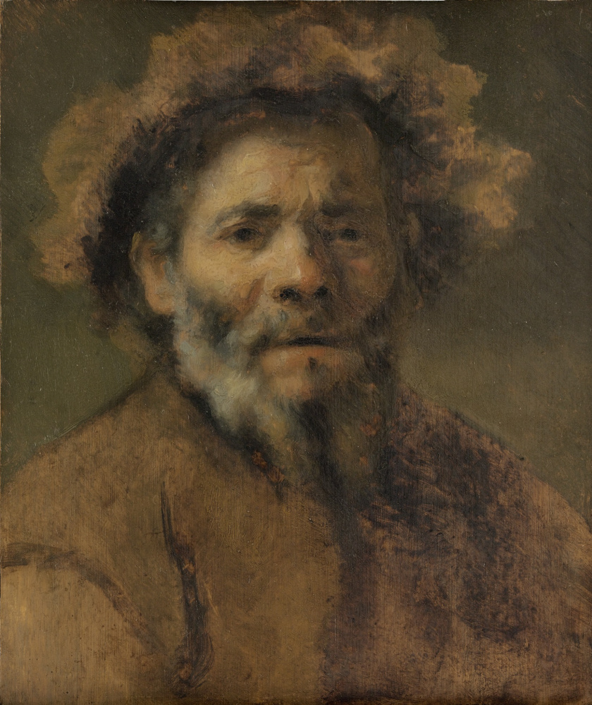 Karel Fabricius. Portrait of an old man. Sketch
