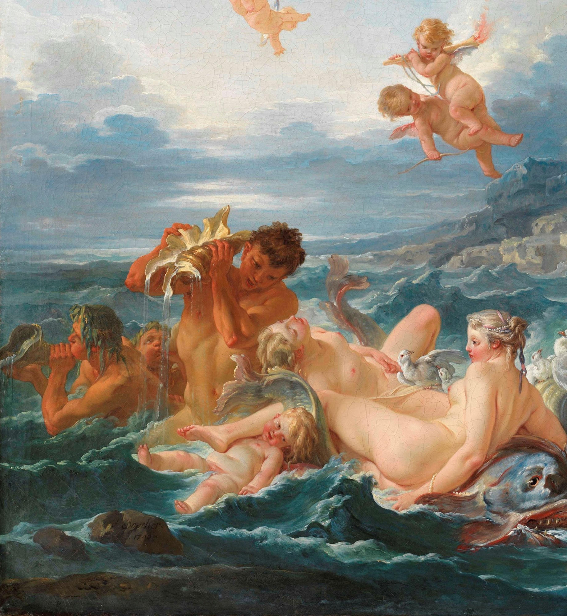 Франсуа Буше - Триумф Венеры (фрагмент), 1740: Описание произведения |  Артхив