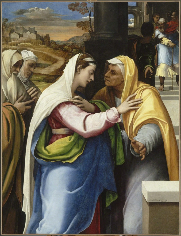 Sebastiano del Piombo. The meeting of Mary and Elizabeth (Mary's Visit)