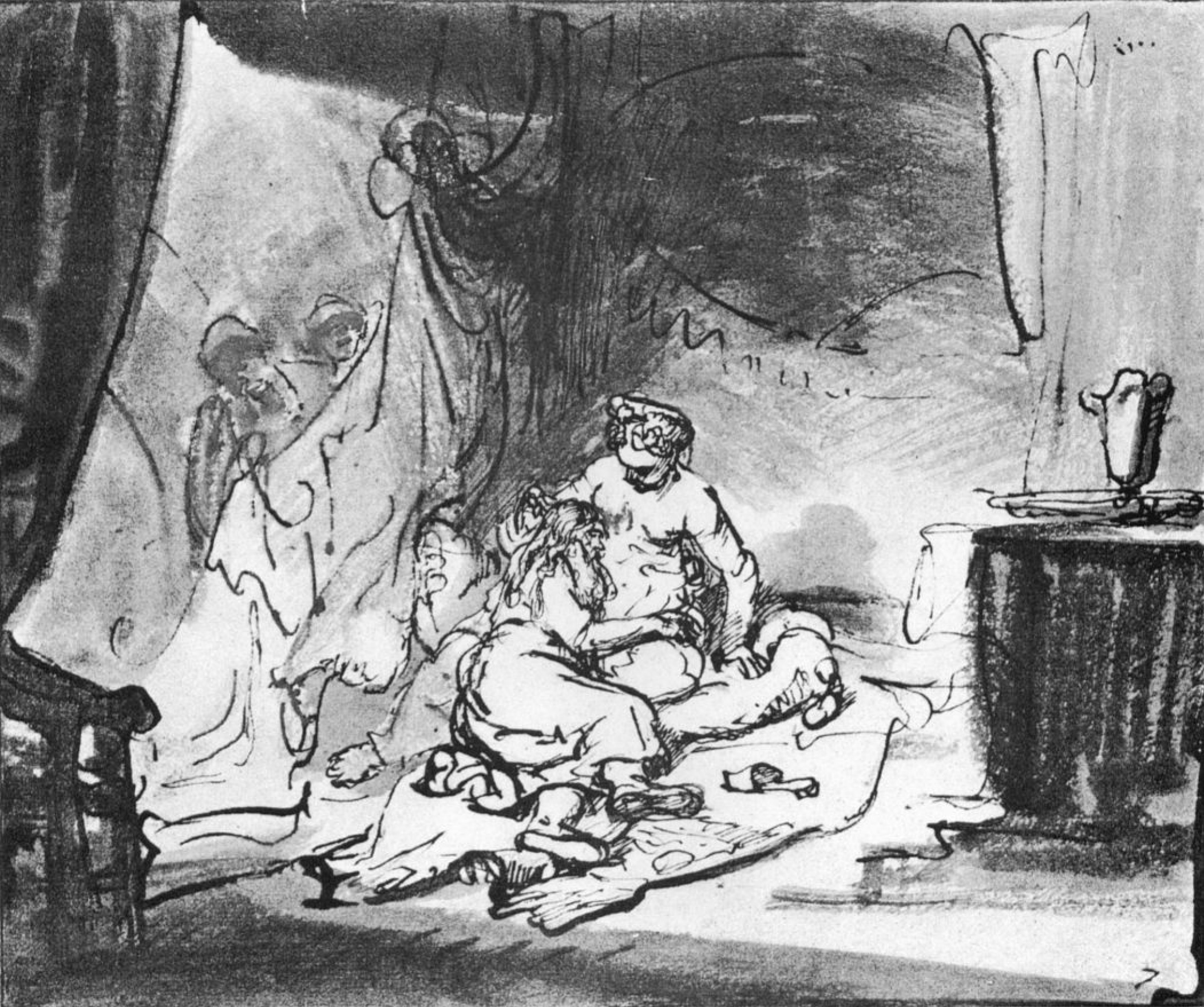 Эротические рисунки Рембрандта