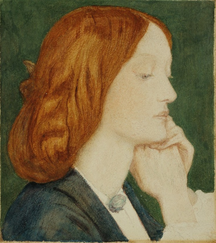 Dante Gabriel Rossetti. Portrait of Elizabeth Siddal, in profile
