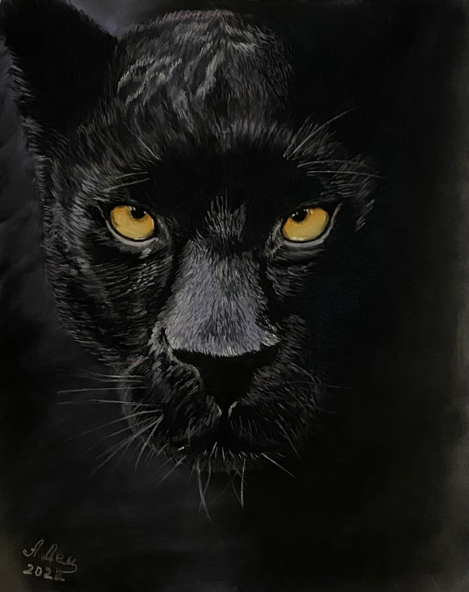 Анна Демешко - «Чёрная пантера», 2022, 23×28 см: Описание произведения |  Артхив
