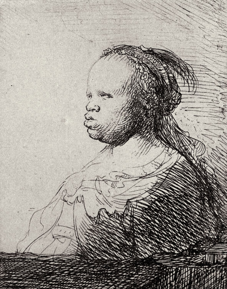 Rembrandt Harmenszoon van Rijn. The so-called "White negress"
