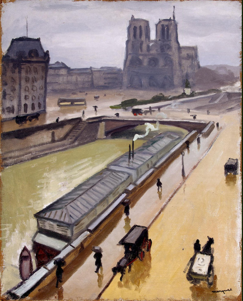 Albert Marquet. Rainy day in Paris. The Notre Dame Cathedral