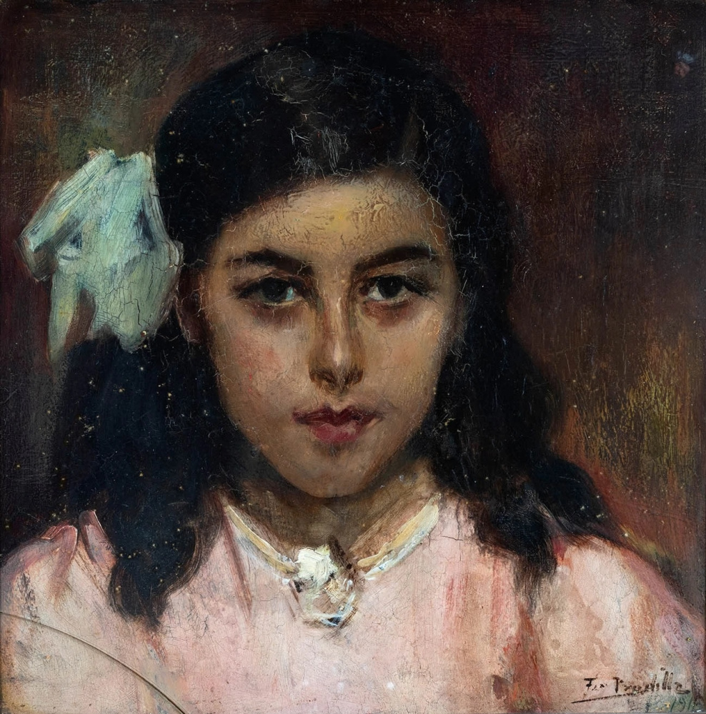 Francisco Pradilla Ortiz. Portrait of a girl
