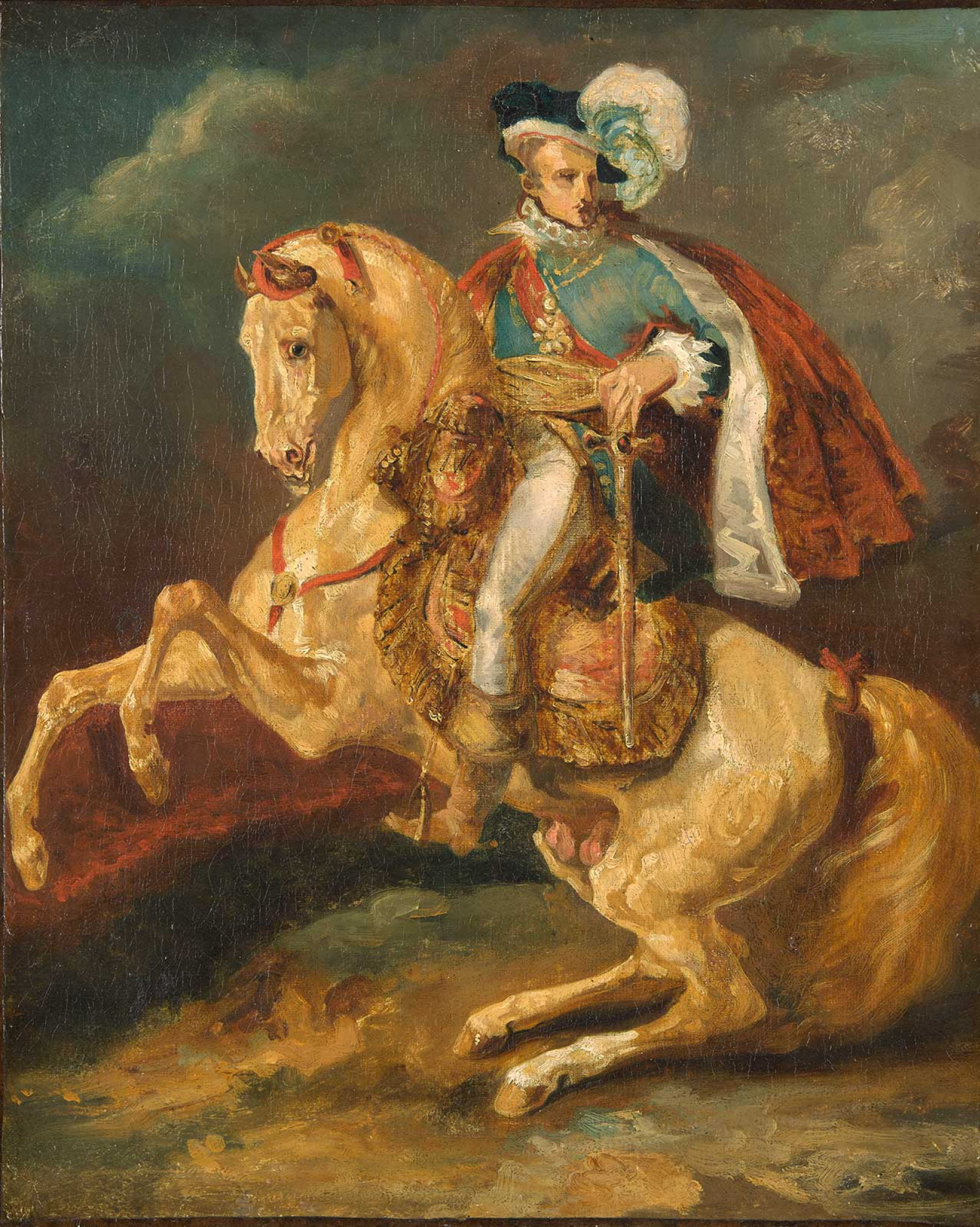 Equestrian Portrait of Louis XIV by Charles Le Brun Reproduction