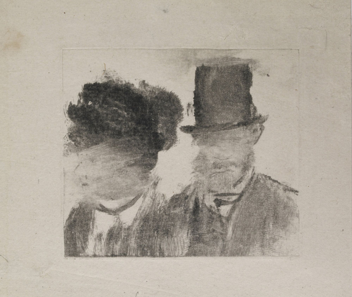 Edgar Degas. Head men and women