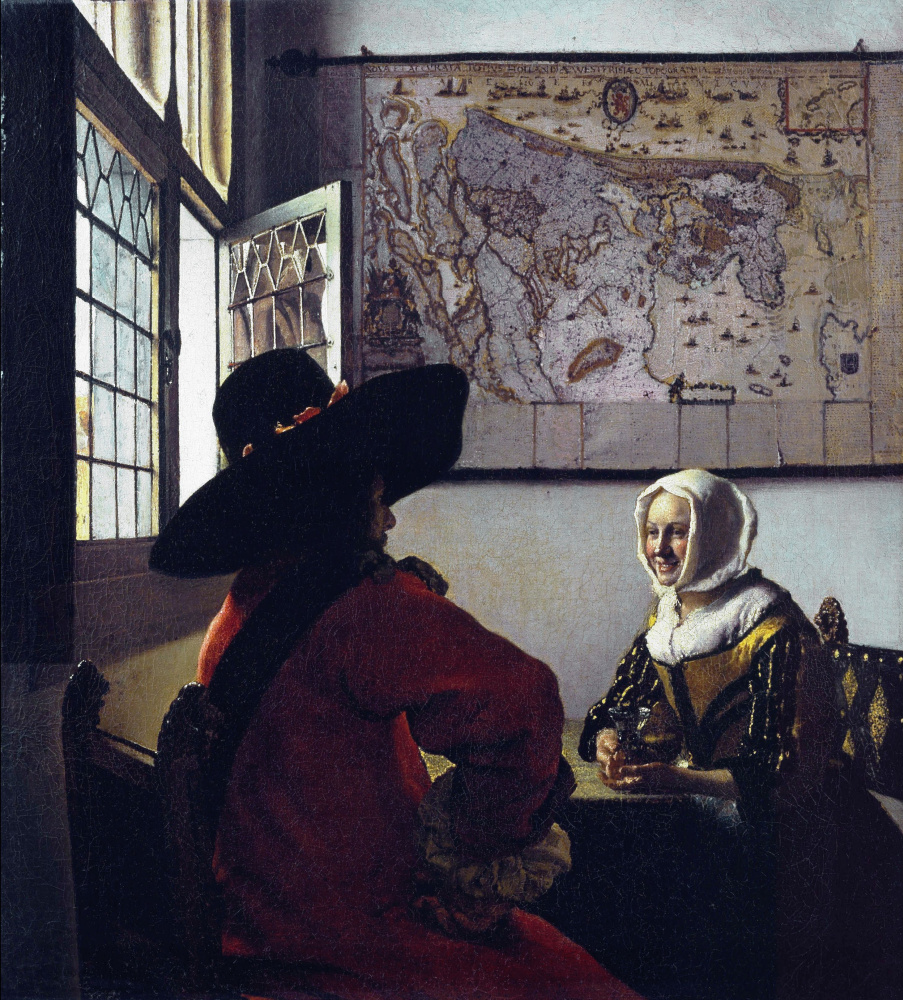 Jan Vermeer. Officer and a laughing girl