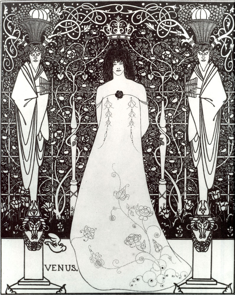 Aubrey Beardsley. Venus between the gods