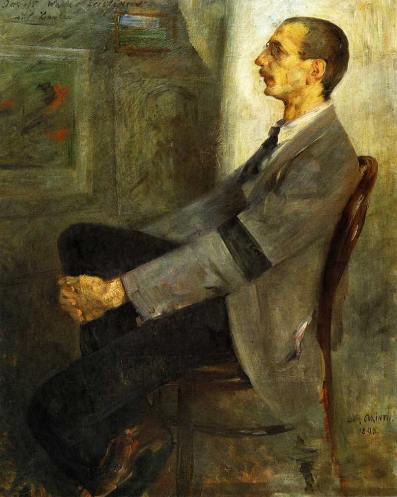 Lovis Corinth. Portrait of the artist Walter Leiston