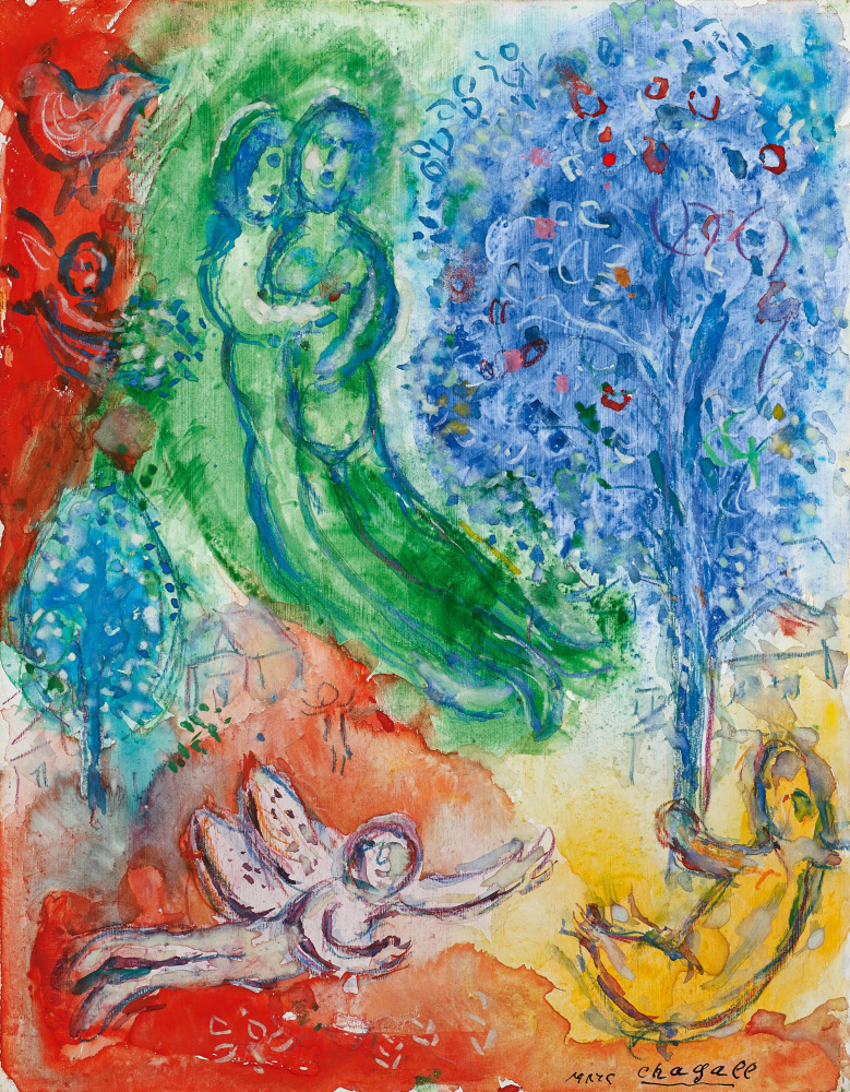 Marc Chagall Garten Eden, 1980, 32×41 cm Werkbeschreibung Artchiv