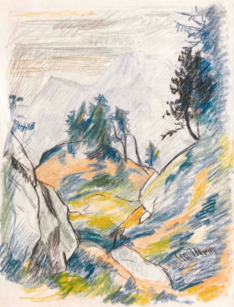 Giovanni Giacometti. Gorge in the mountains
