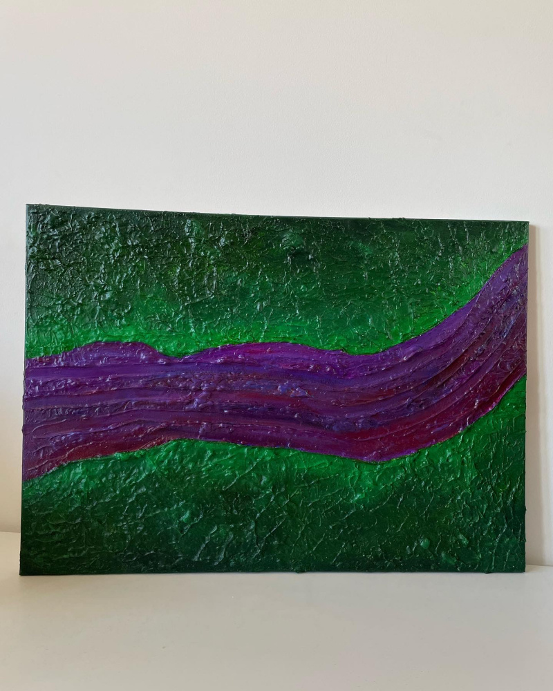 Olga Ivanova. Painting 70/50 cm "Emerald Coast" textured abstract