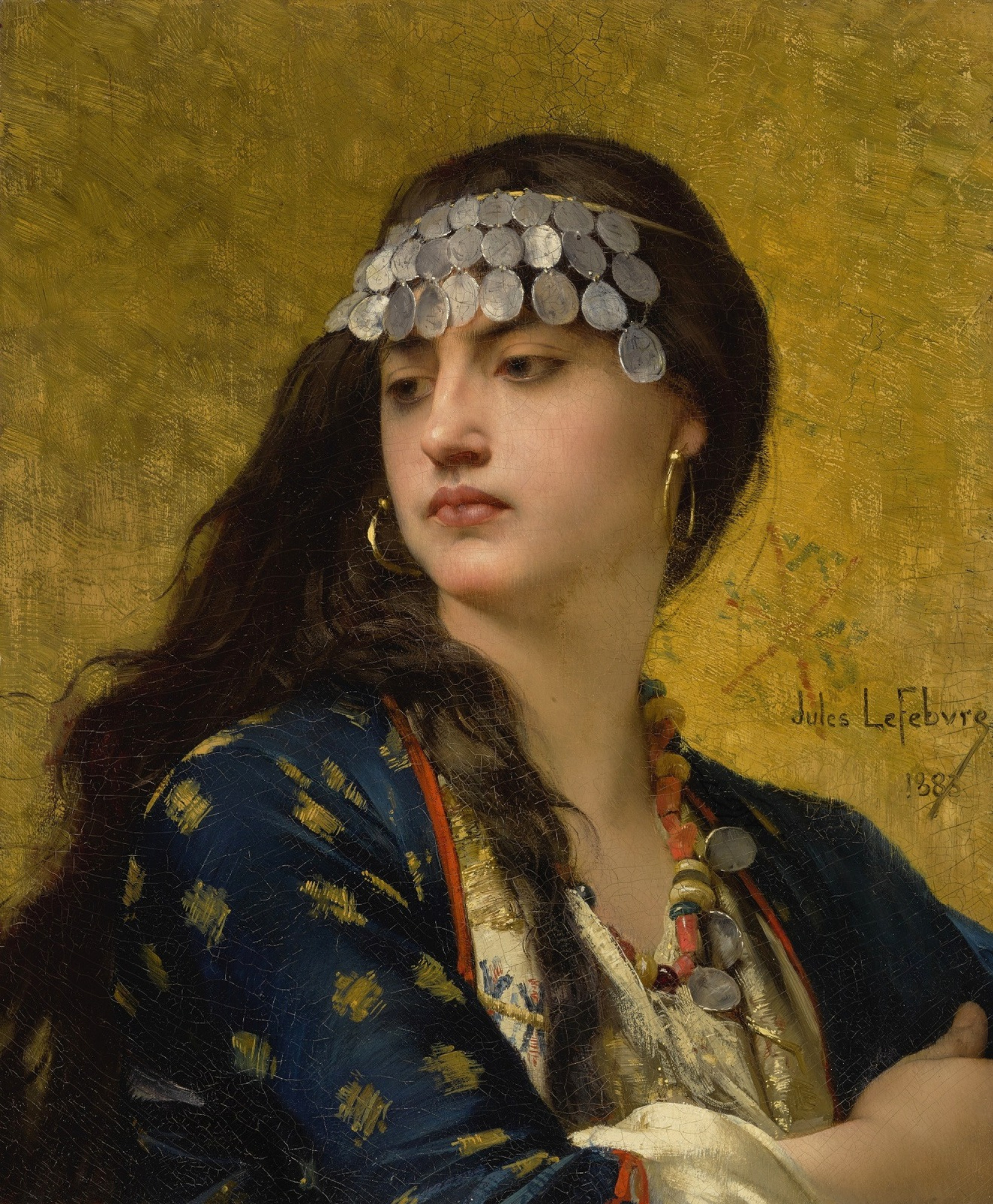Jules Joseph Lefebvre Fatima. 1883, 46×55 cm: Description of the