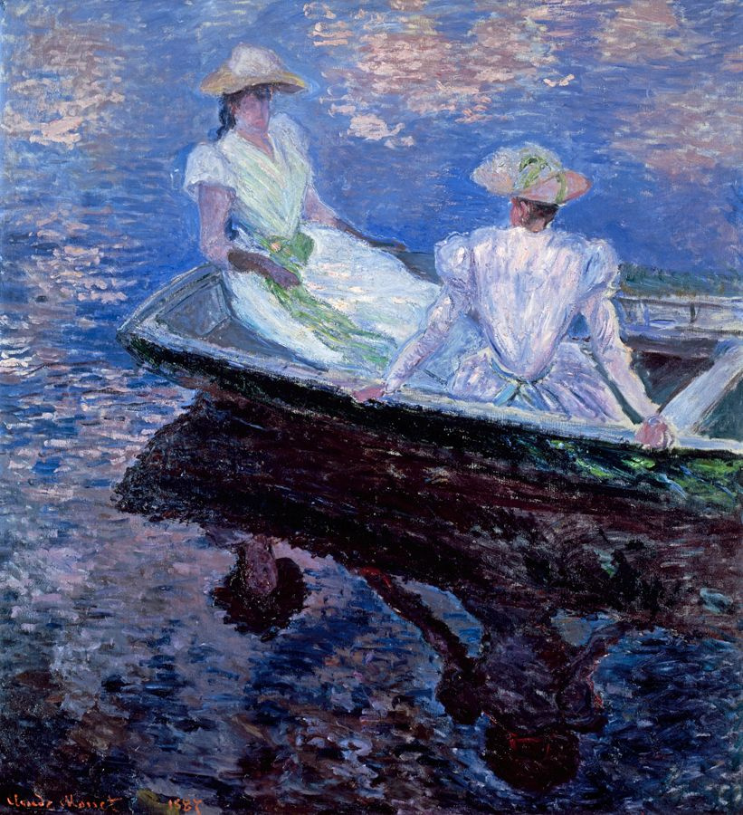 Claude Monet. Girls in a boat