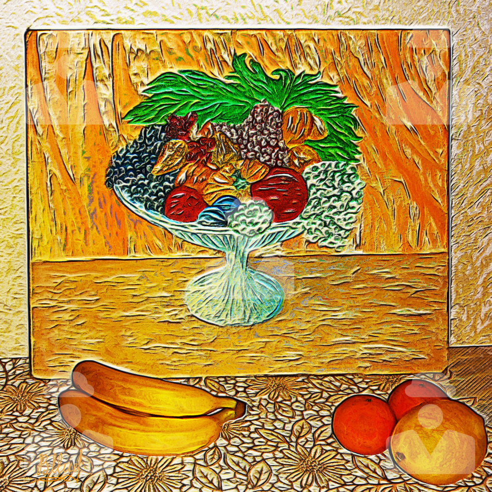 Vasiliy Mishchenko. Fruit in a vase
