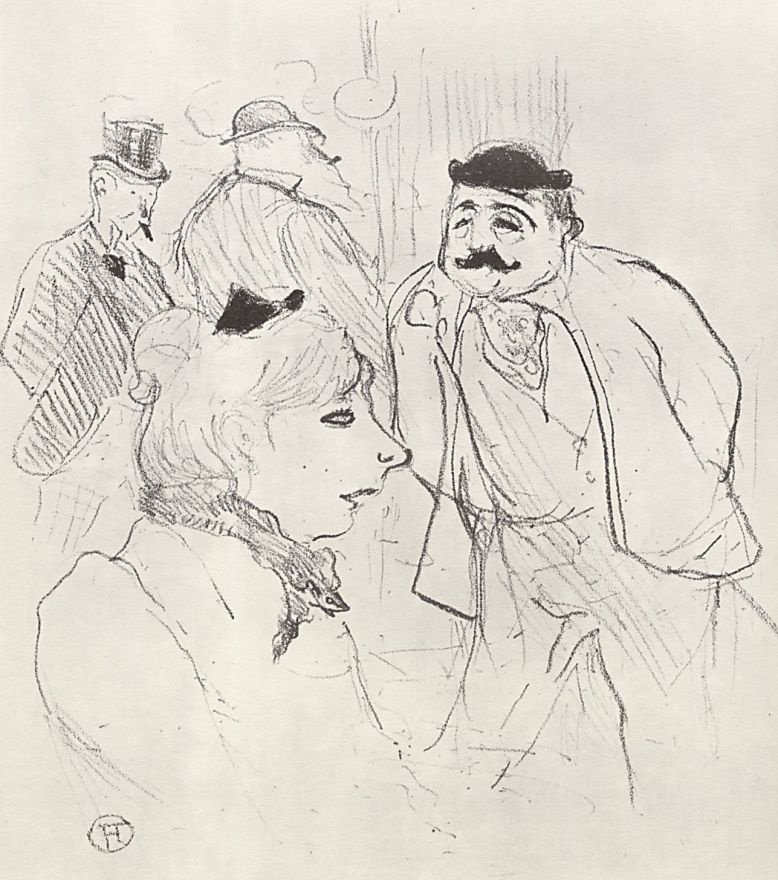 Henri de Toulouse-Lautrec. La Tizh in Moulin Rouge