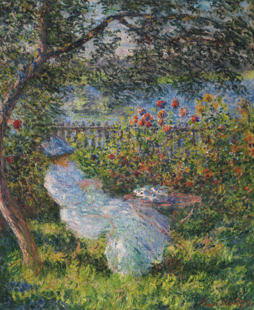Claude Monet. Alice Hoschedé  in the garden