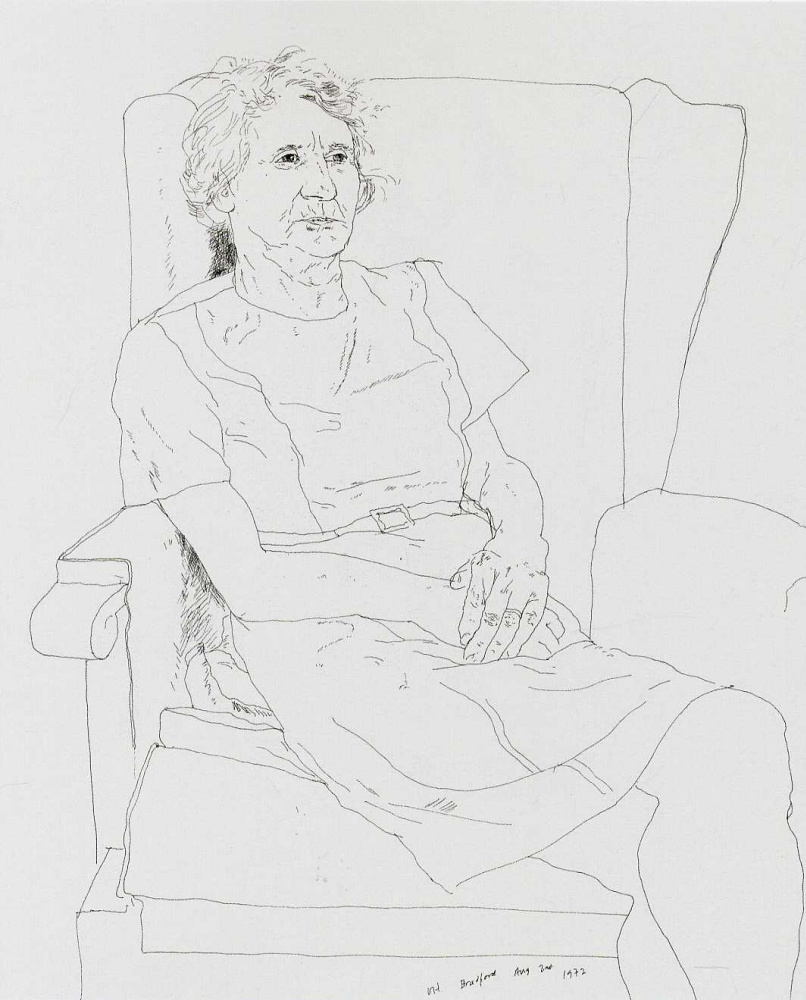 David Hockney. Portrait of the artist's mother. Mrs Laura Hockney, Bradford