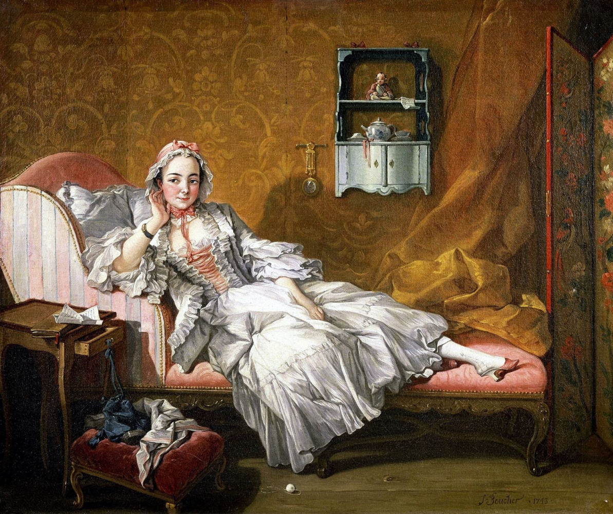 Francois Boucher. Portrait of Marie-Jeanne Busot, the artist's wife
