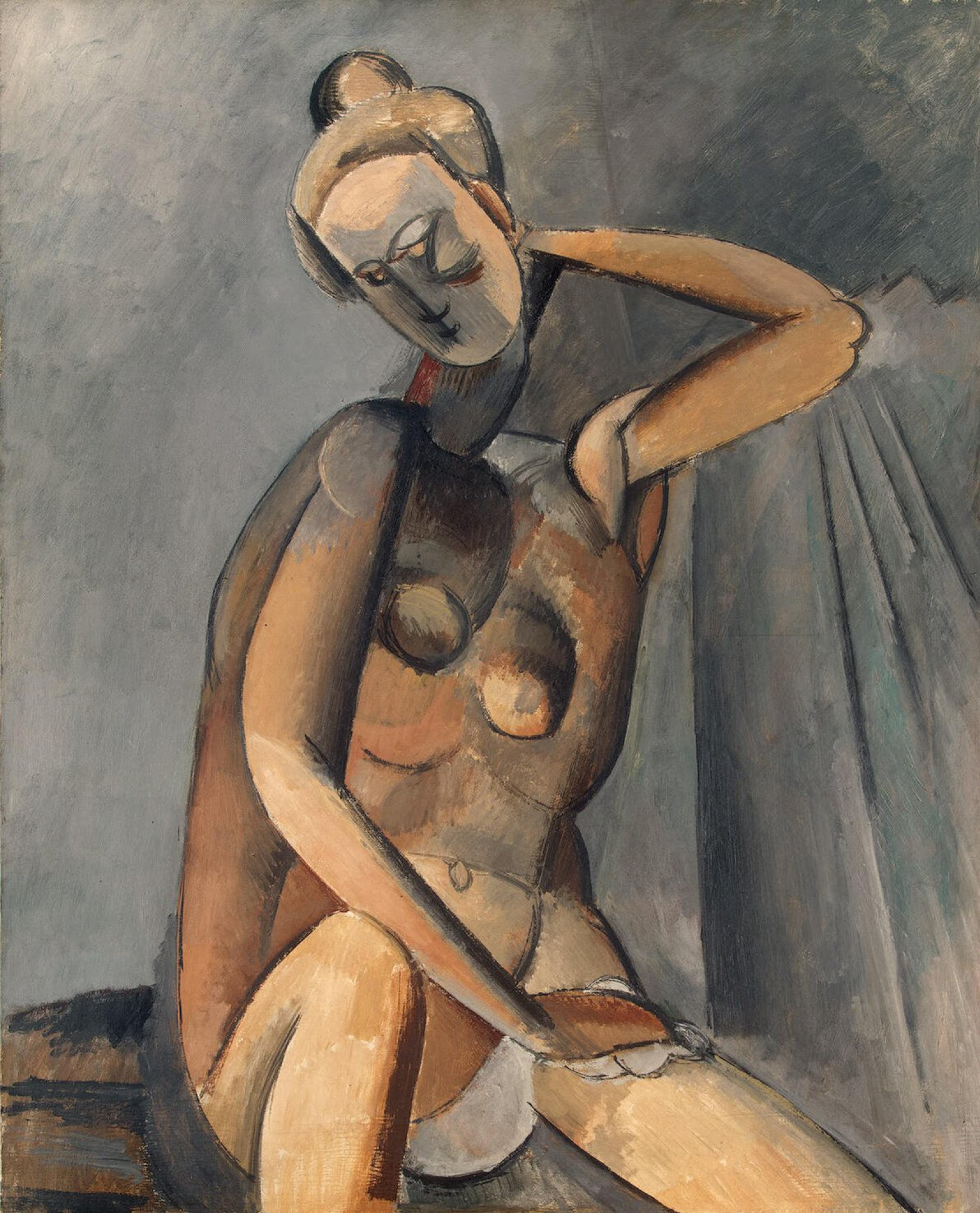 Pablo Picasso Naked woman, 1909, 81×100 cm: Description of the artwork