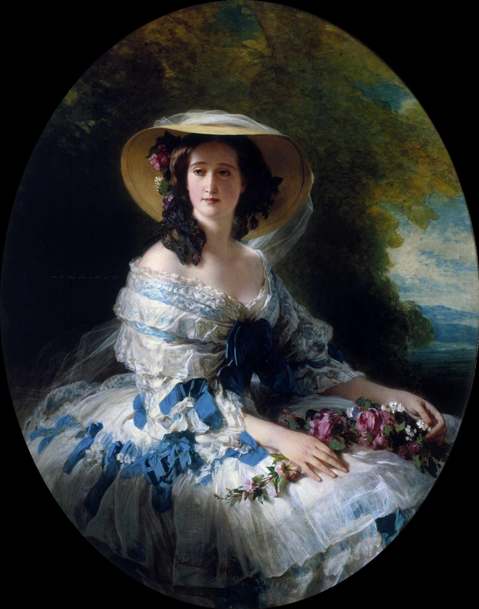 The Empress Eugenie By Winterhalter by Franz Xavier Winterhalter