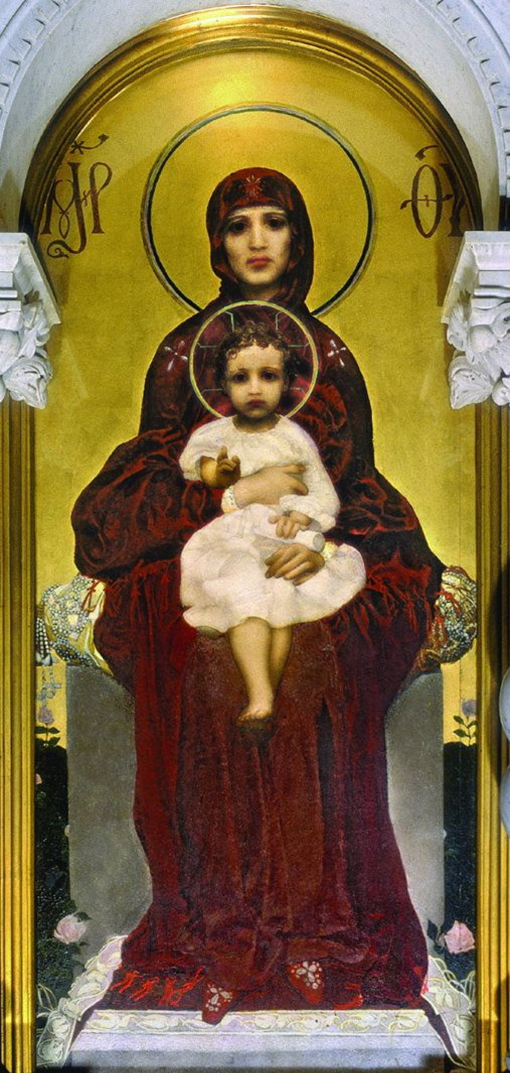 Богородица с Младенцем. Алтарный образ в Кирилловской церкви в Киеве