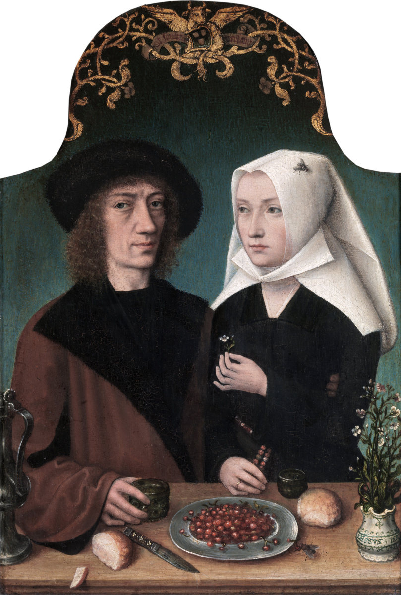Мастер из Франкфурта. Автопортрет художника с женой. 1496. Масло, дерево. 38×26 см. Королевские музе