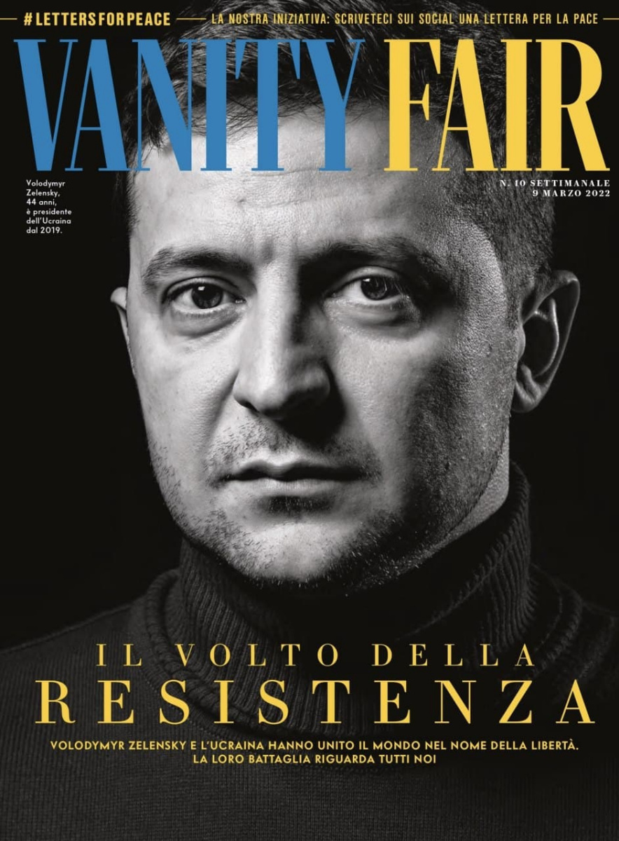 Обложка мартовского выпуска журнала Vanity Fair — Италия: фотография президента Украины Владимира Зе Обложка мартовского выпуска журнала Vanity Fair — Италия: фотография президента Украины Владимира Зе