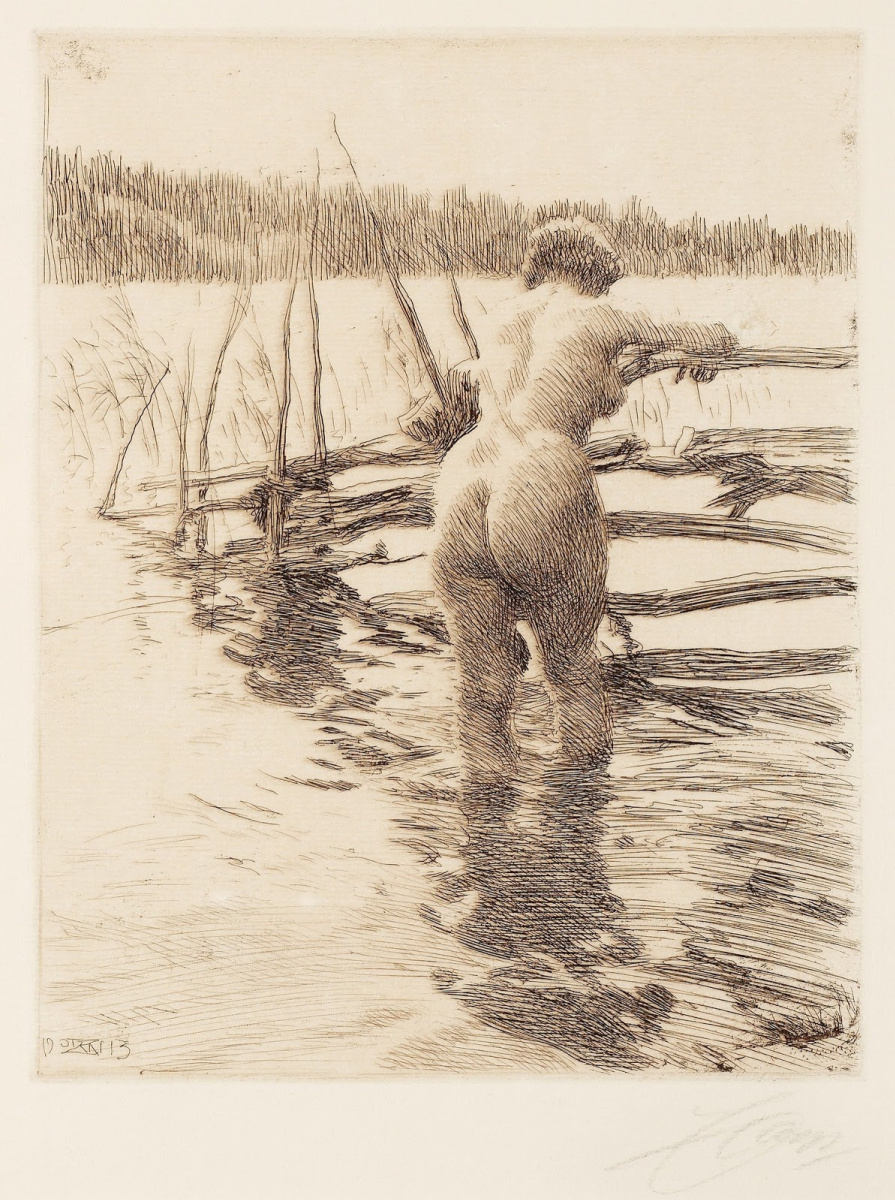 Anders Zorn. The fence