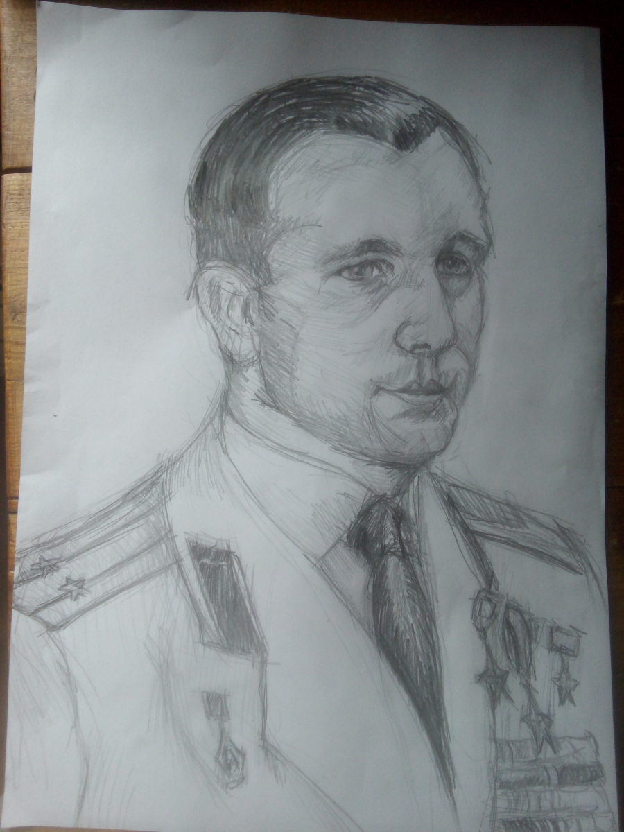 Kirill Ruslanovich Ivanov. Portrait of Yuri Gagarin