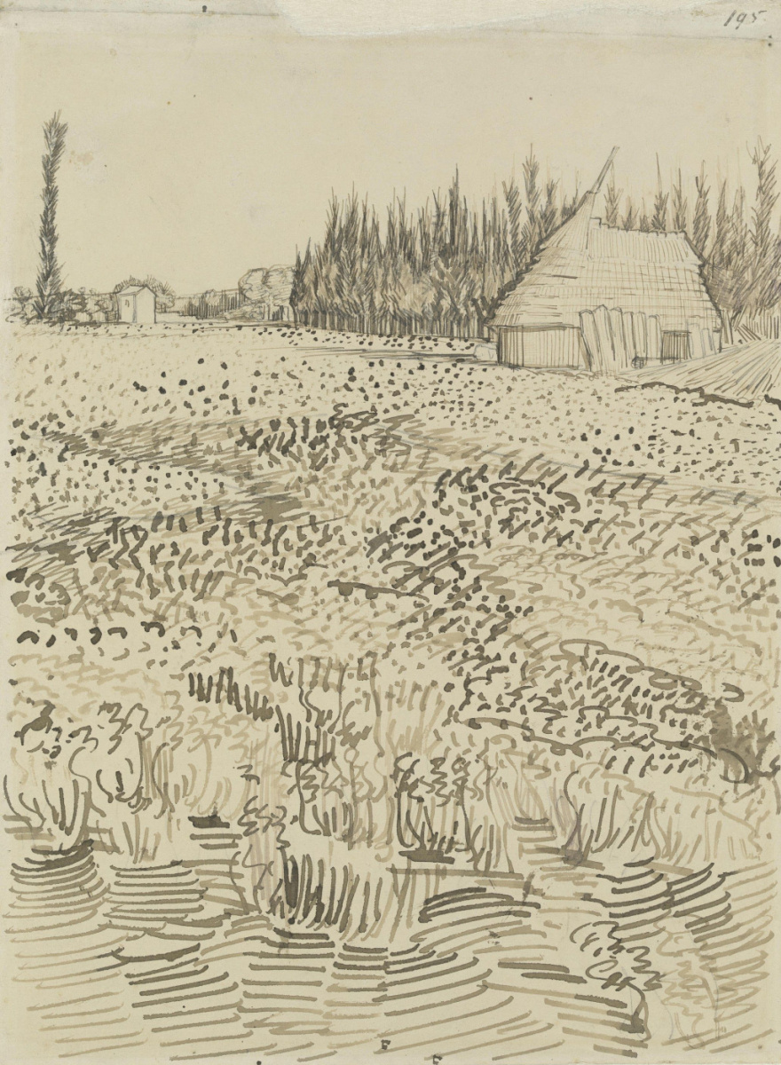 Картина Хижины Ван Гог 1888