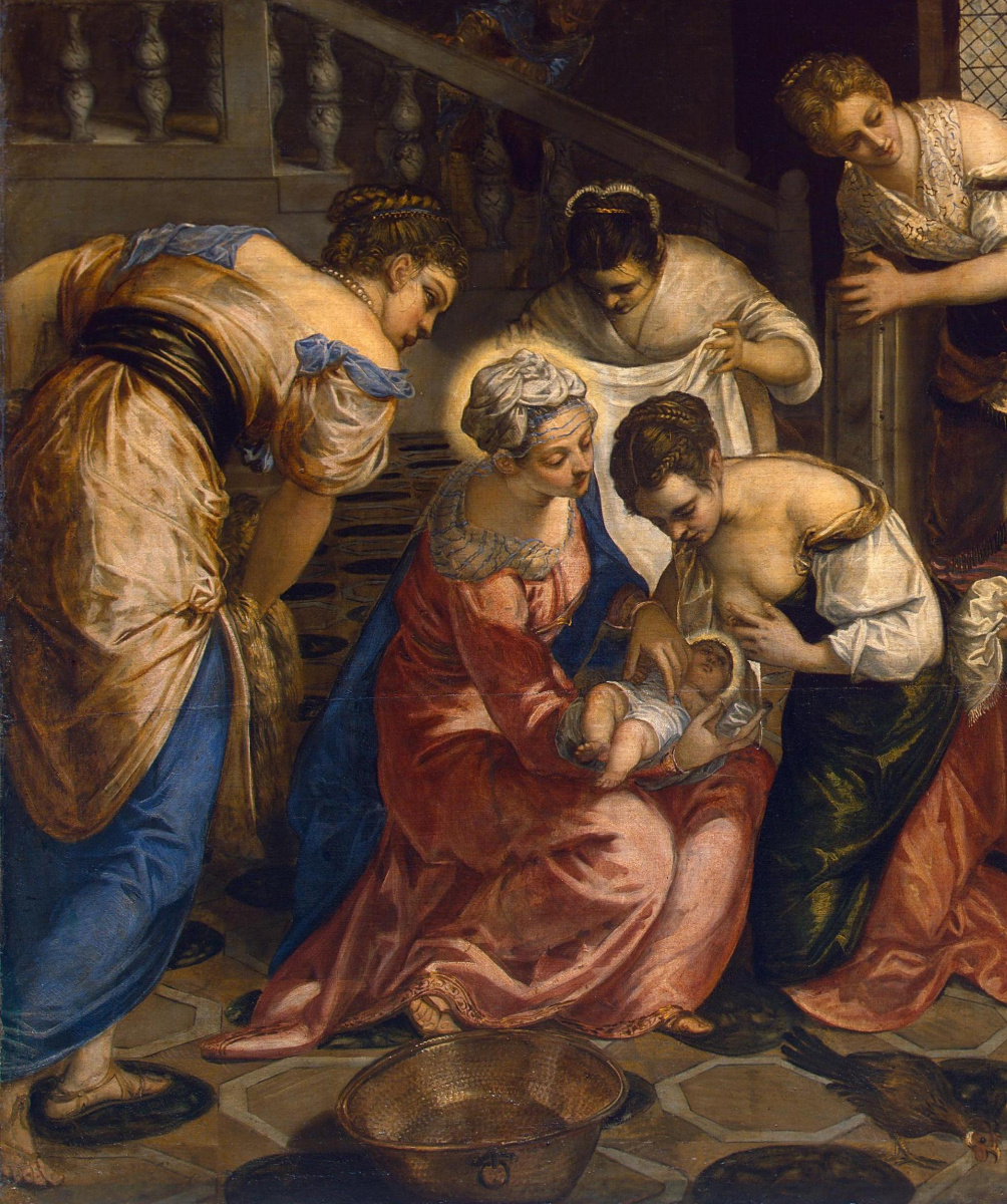 Jacopo (Robusti) Tintoretto. The birth of John the Baptist. Fragment