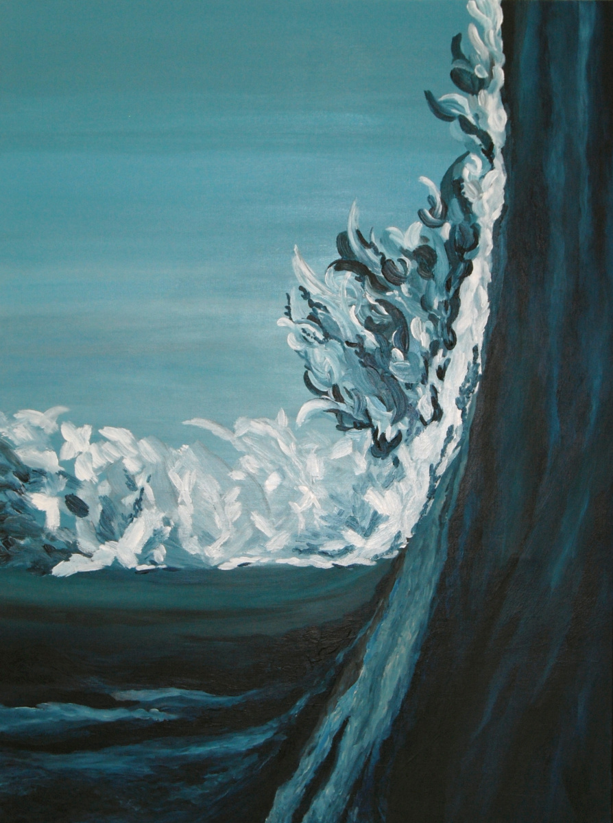 OlgaLa. Big wave. Interior acrylic painting