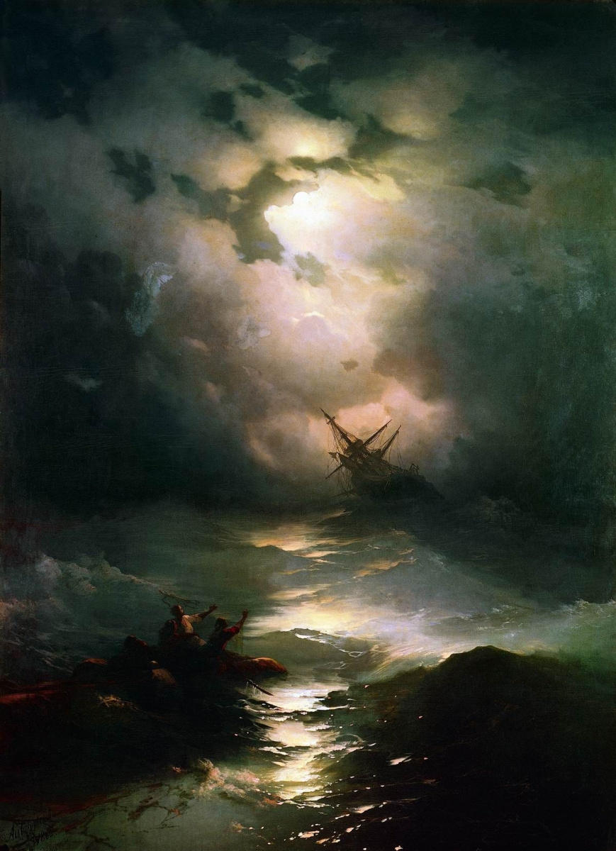 Ivan Aivazovsky. Storm on the North sea