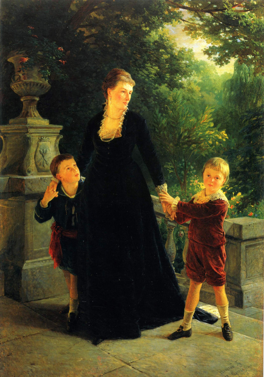 Nikolai Nikolaevich Ge. Portrait of M. A. Skoropadska sons