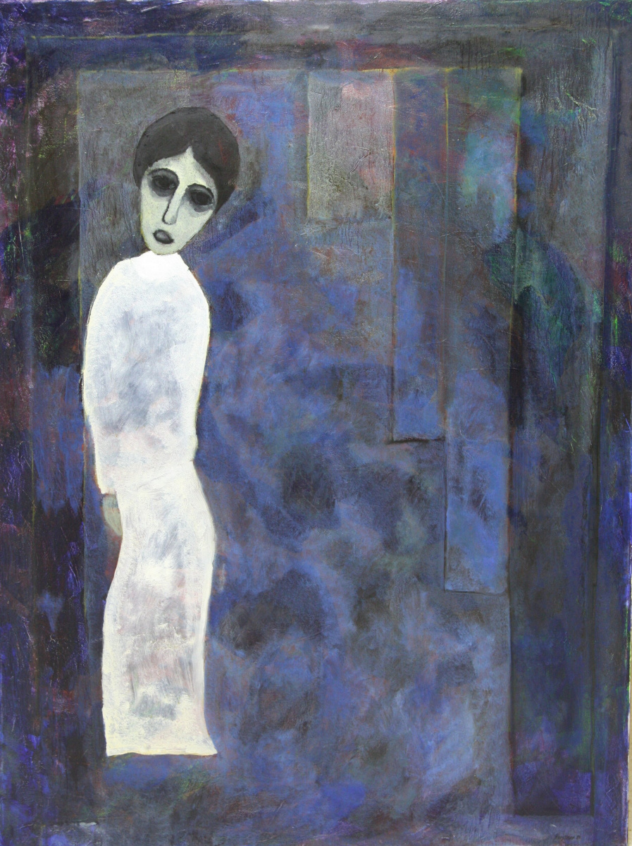 Israel Broytman. White Figure on Blue