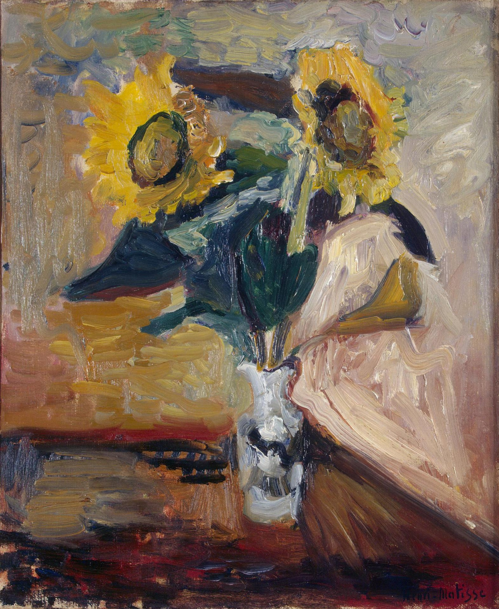 Henri Matisse. Sunflowers in a vase