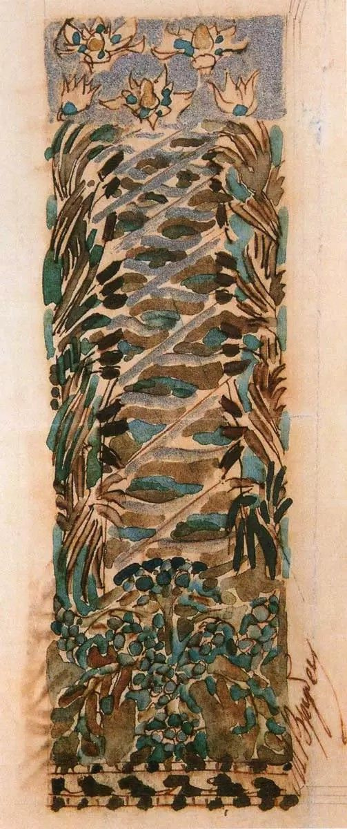 Mikhail Vrubel. The sketch of an ornament for the paintings in the Vladimir Cathedral in Kiev