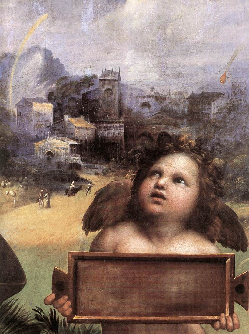 Raphael Sanzio. Madonna of Foligno. Fragment