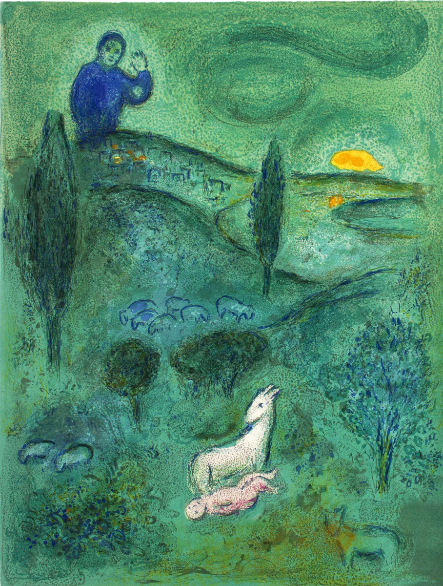 Marc Chagall. Laymon finds Daphnis. From the series "Daphnis and Chloe"