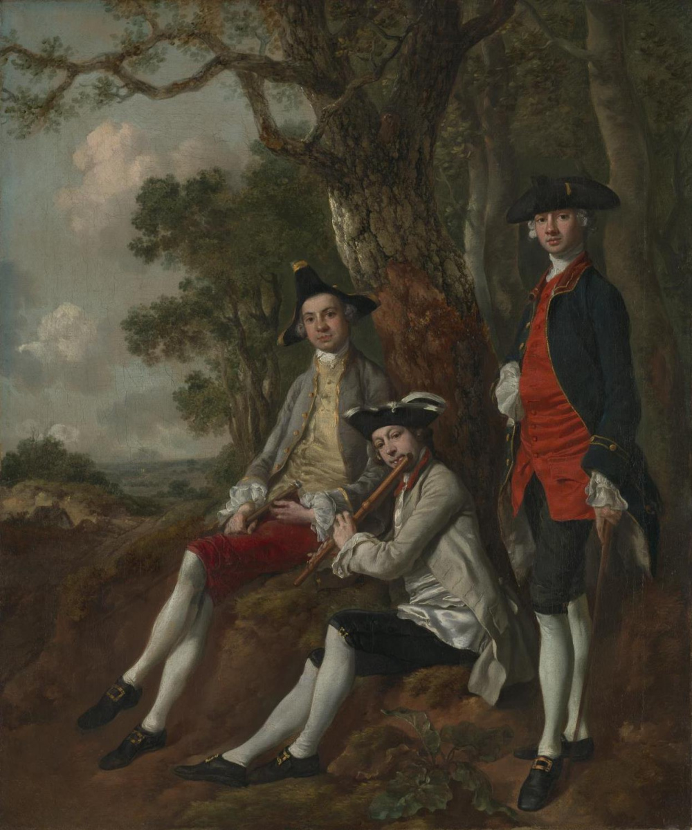 Peter Darnell Wilman, Charles Crockatt and William Kill in a landscape