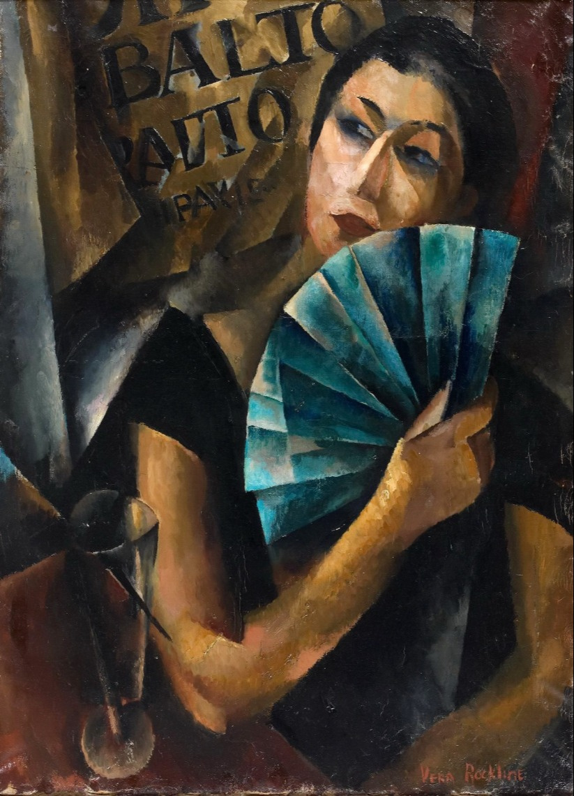 Vera Nikolayevna Rokhlina (1896-1934). Young woman with a blue fan
