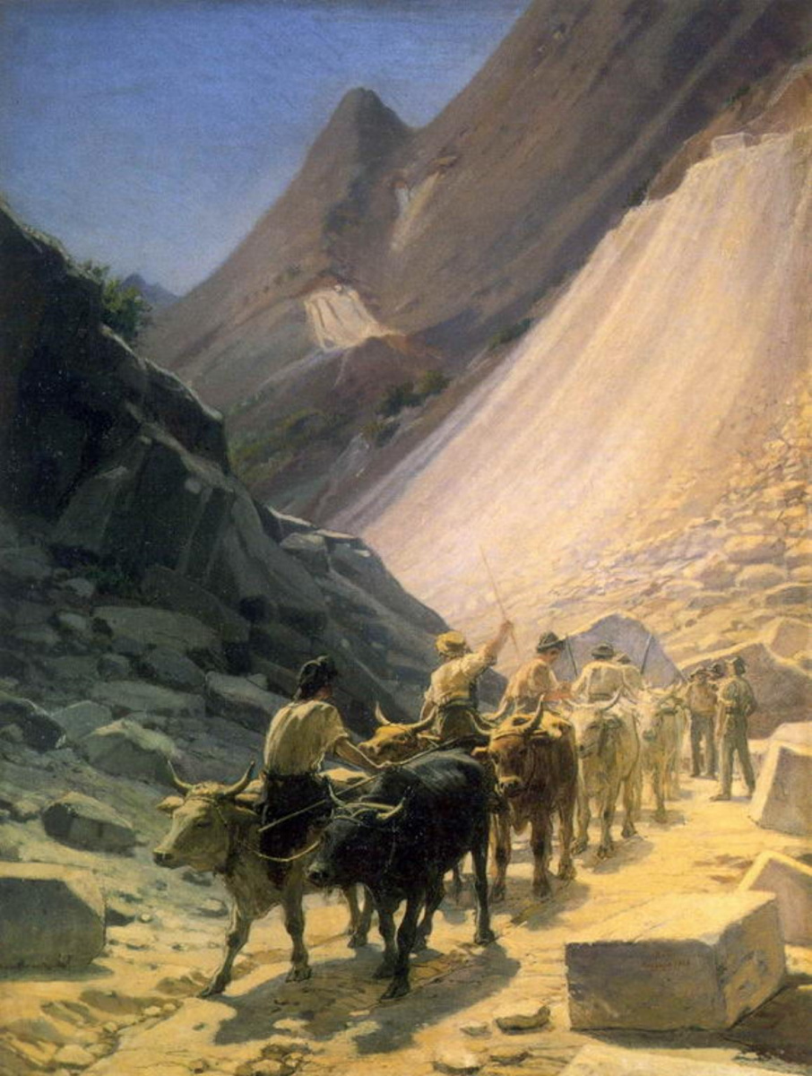 Nikolai Nikolaevich Ge. Transportation of marble at Carrara