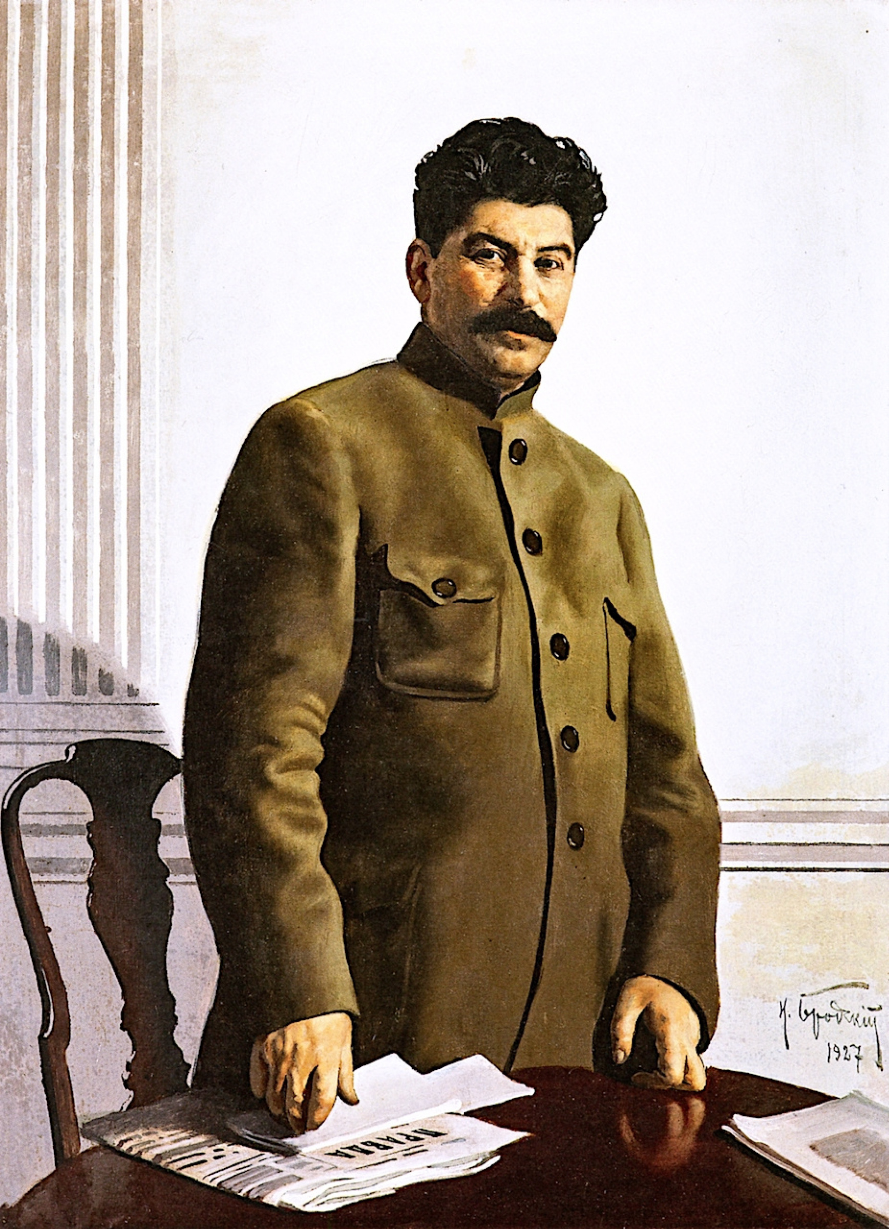 Исаак Израилевич Бродский - Портрет Иосифа Сталина, 1927, 85×116 см: Описание произведения