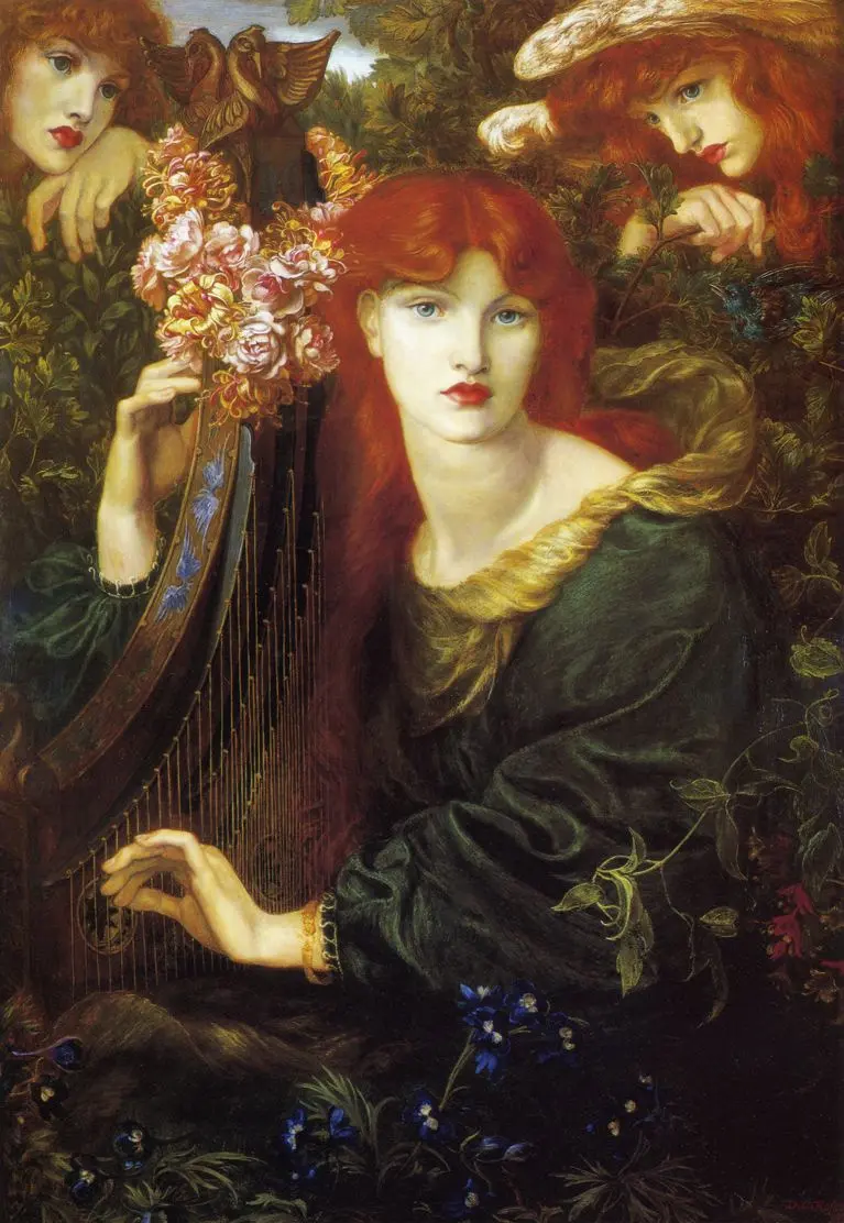 Dante Gabriel Rossetti. La Ghirlandata (Crowned with a garland)