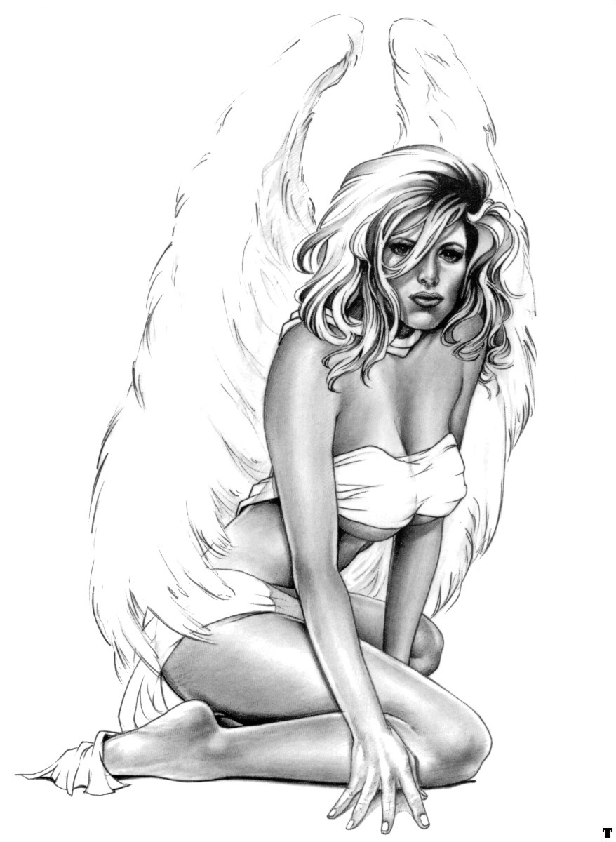 ангел голая рисунок фото 19