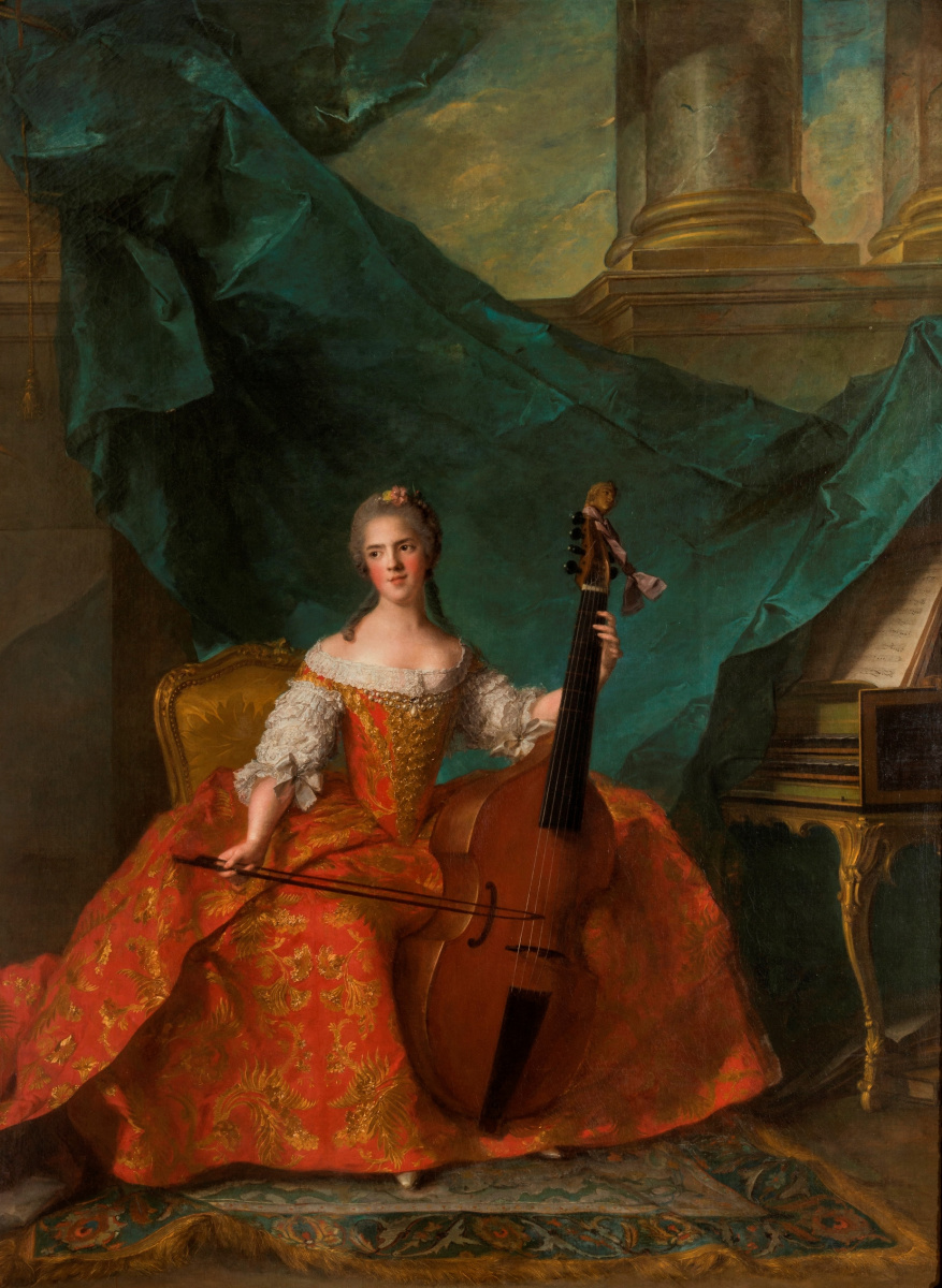Jean-Marc Nate. Madame Henrietta French plays the double bass