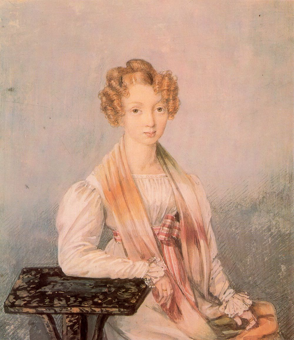 Mikhail Ivanovich Terebenev. Portrait Of A. A. Biryukova