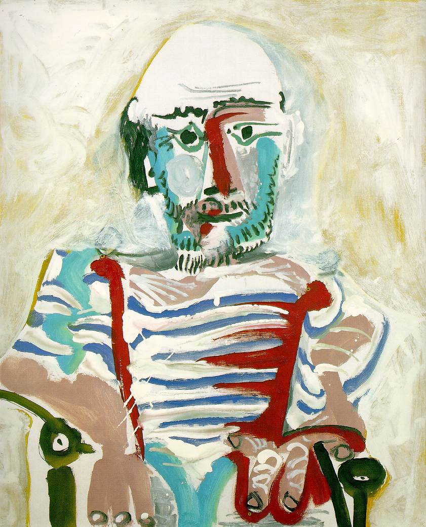 Pablo Picasso. Seated man (self-portrait of Picasso)